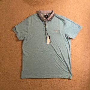 Baby blue polo shirt